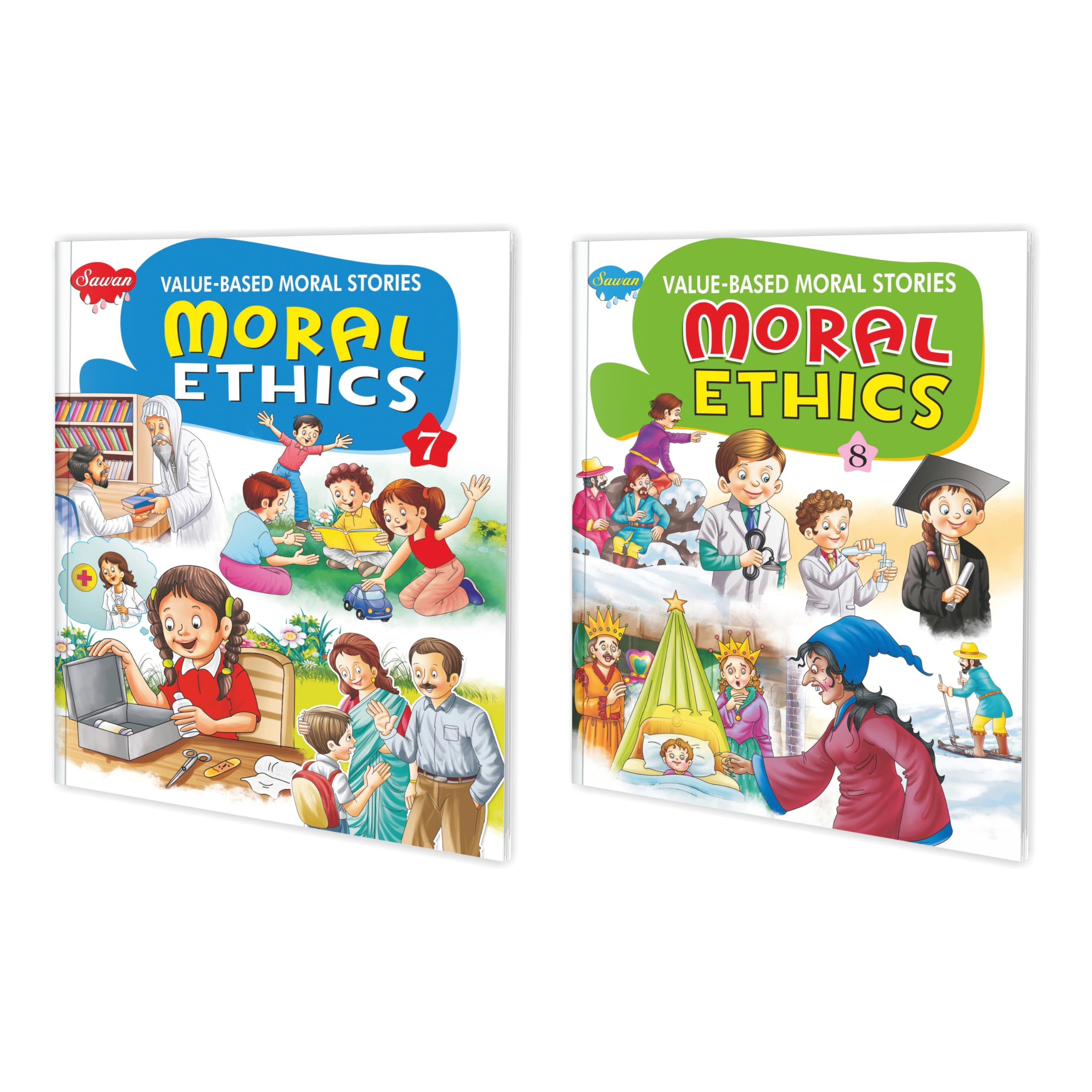 Set Of 2 Books, ValueBased Moral Stories Moral Ethics7 And 8