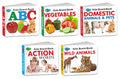 Sawan Kids Board Book Vegetables, Domestic Animals & Pets, Wild Animals, Action Words And Abc |Pack Of 5 Books