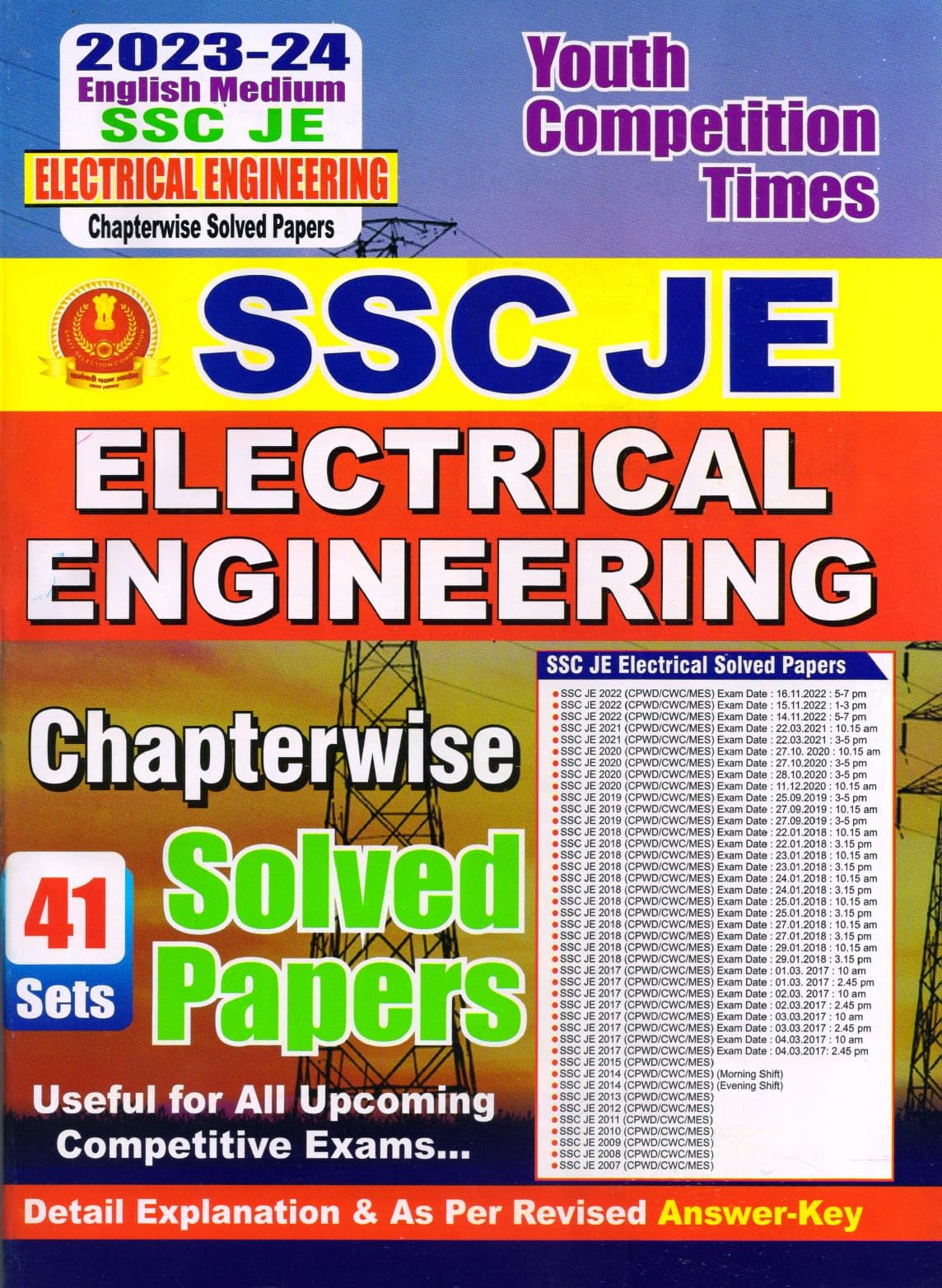 Youth Competition Times SSC JE Electrical Engineering | Chapterwise Solved Papers | English Medium