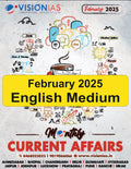 Vision Ias February Month English Medium Current Affairs 2025 Clear Print B/W