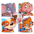 My First Board Book Animals (Set of 5 Books)  Monkey, Cow, Dog, Elephant, Cat  DieCut Board Book for Kids  Shaped Board Book
