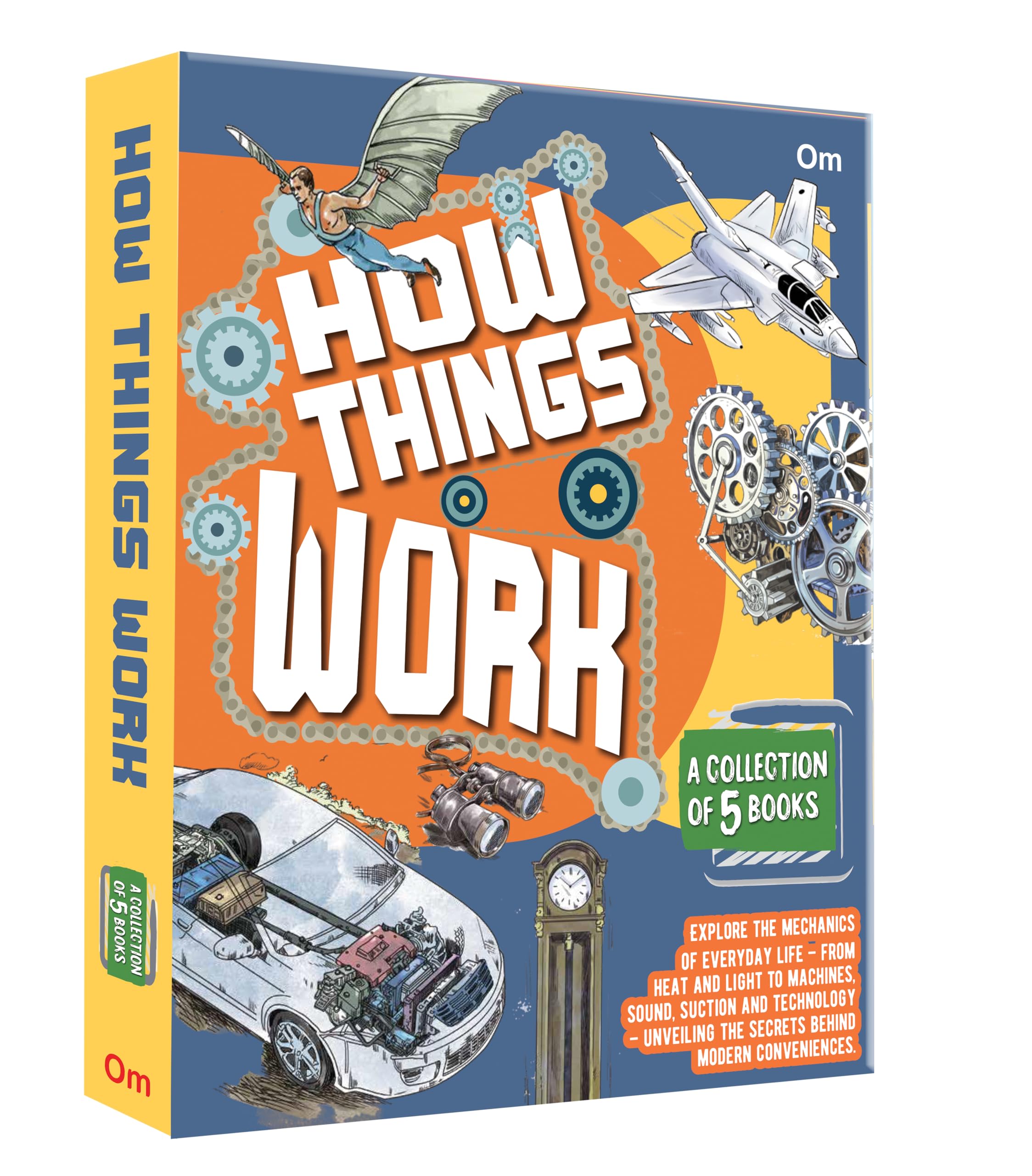 How Things Work: Collection of 5 Books Boxset | Technology, Machines, Light, Sound and Computers and Heat and Temperature | Scie
