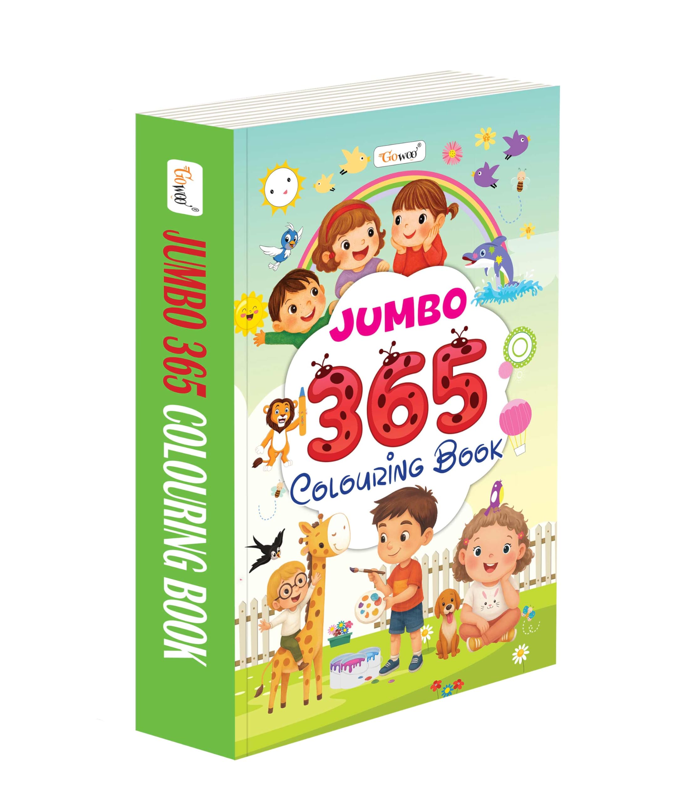 JUMBO  365 Colouring Book : toddler colouring book, interactive book for early learners, kids doodle colouring, Educational bo