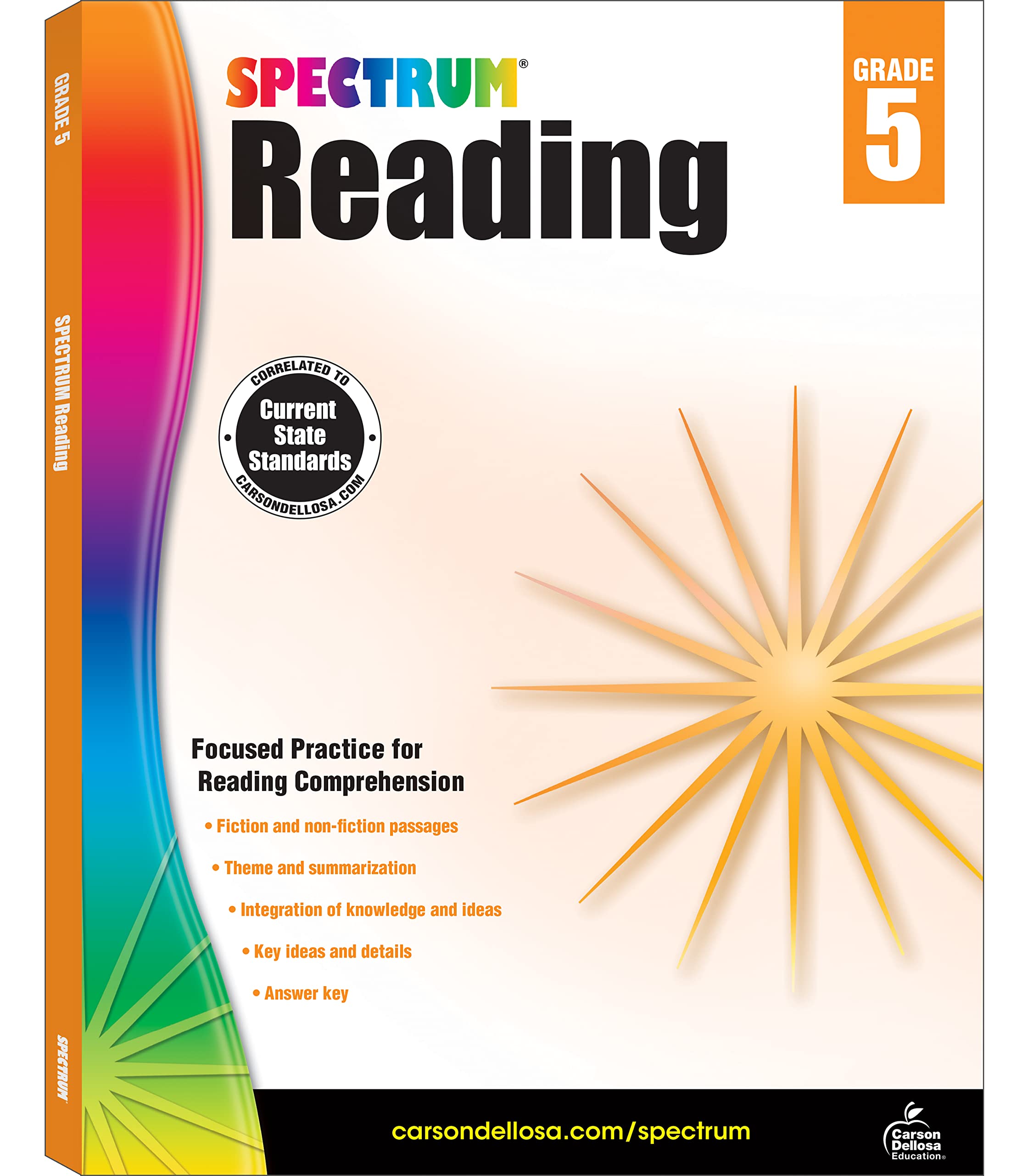 Spectrum Reading Comprehension Grade 5 Workbooks, Ages 10 to 11, 5th Grade Reading Comprehension, Nonfiction and Fiction Passage