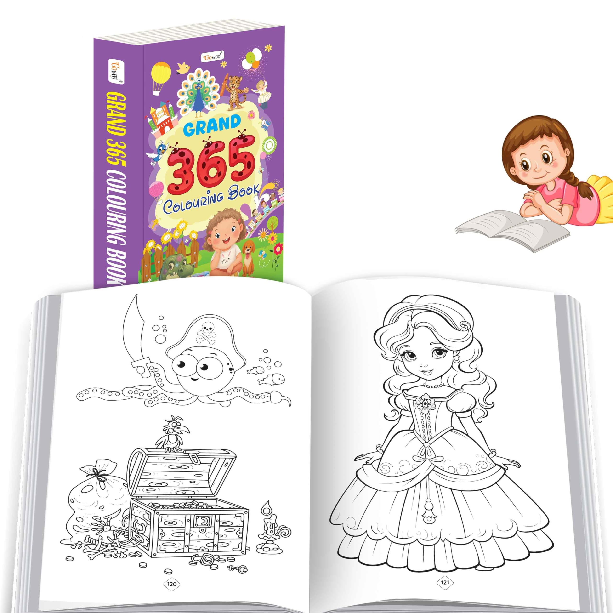 GRAND  365 Colouring Book : Book for preschoolers, Colouring book for kids, toddlers educational book, Early learners colourin