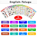 ENGLISHTELUGU Chart For Kids (16 Charts ) 36 x 50 cm  Children Spiral Wall Picture Chart