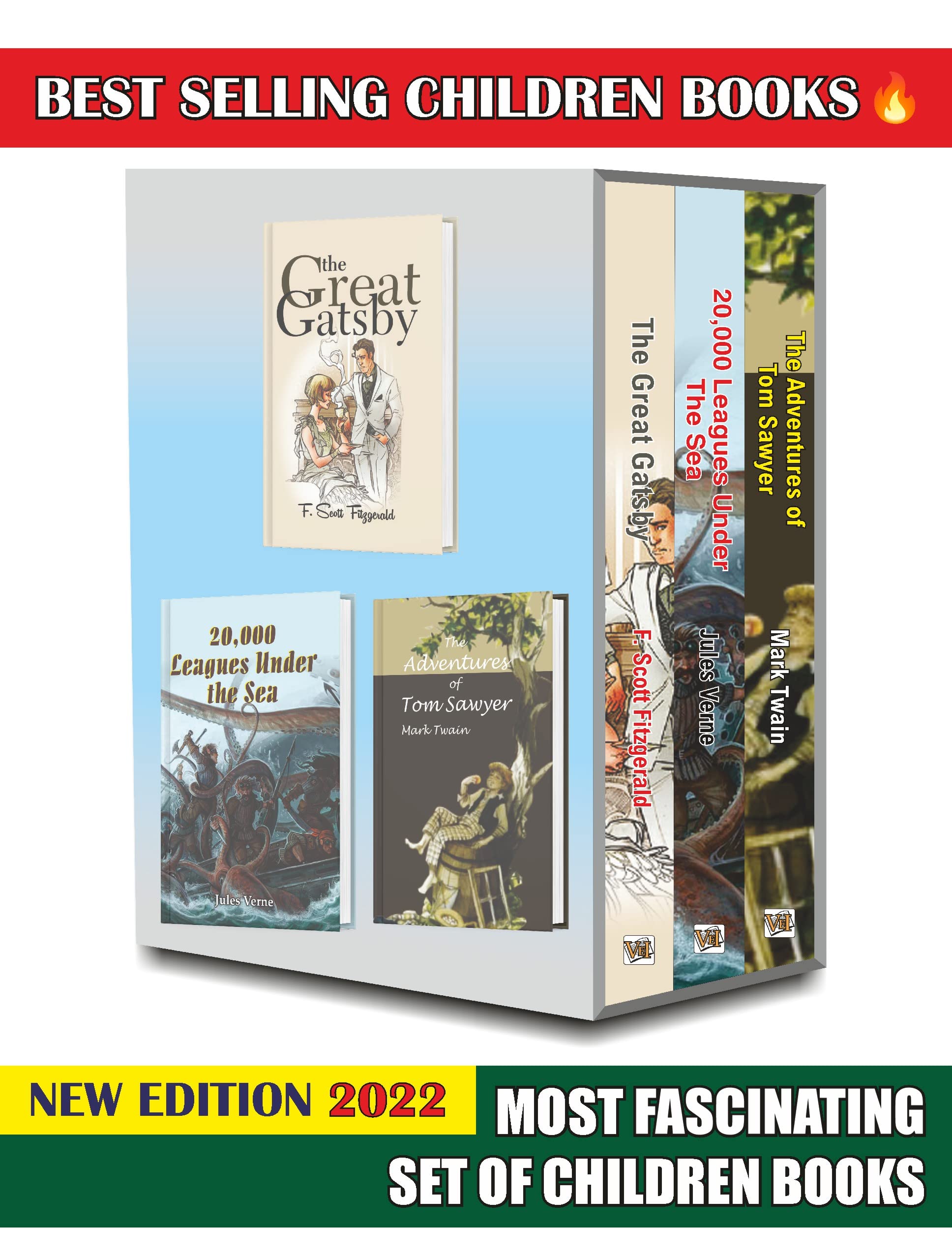 Most Fascinating Children Books Set Of 3, This Children Story Books Set Contains These Amazing Children Books The Great Gatsby,