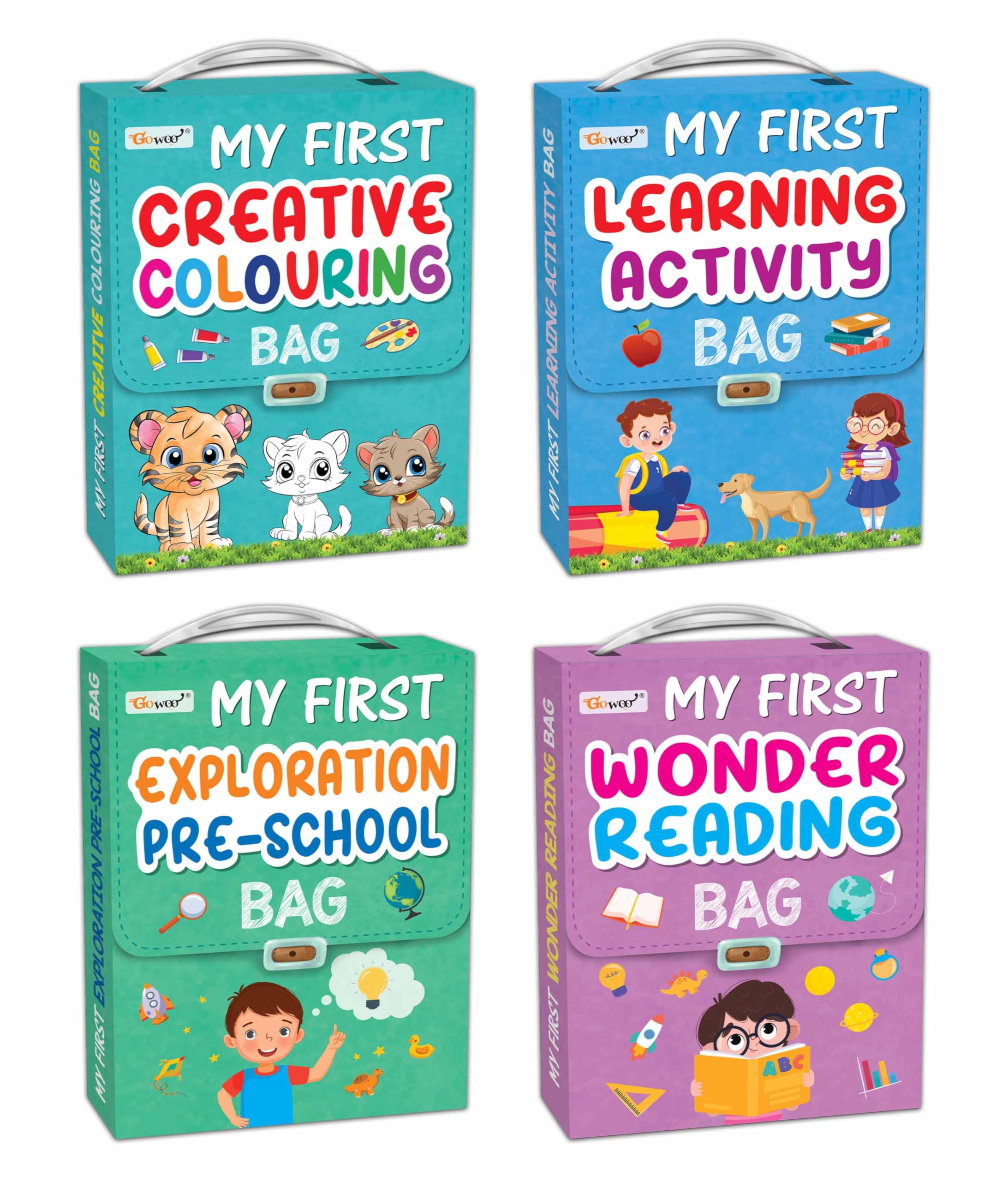 My first Creative colouring, learning Activity, Exploration Preschool and Wonder Reading bags : Eary Learning Picture Book, Educ