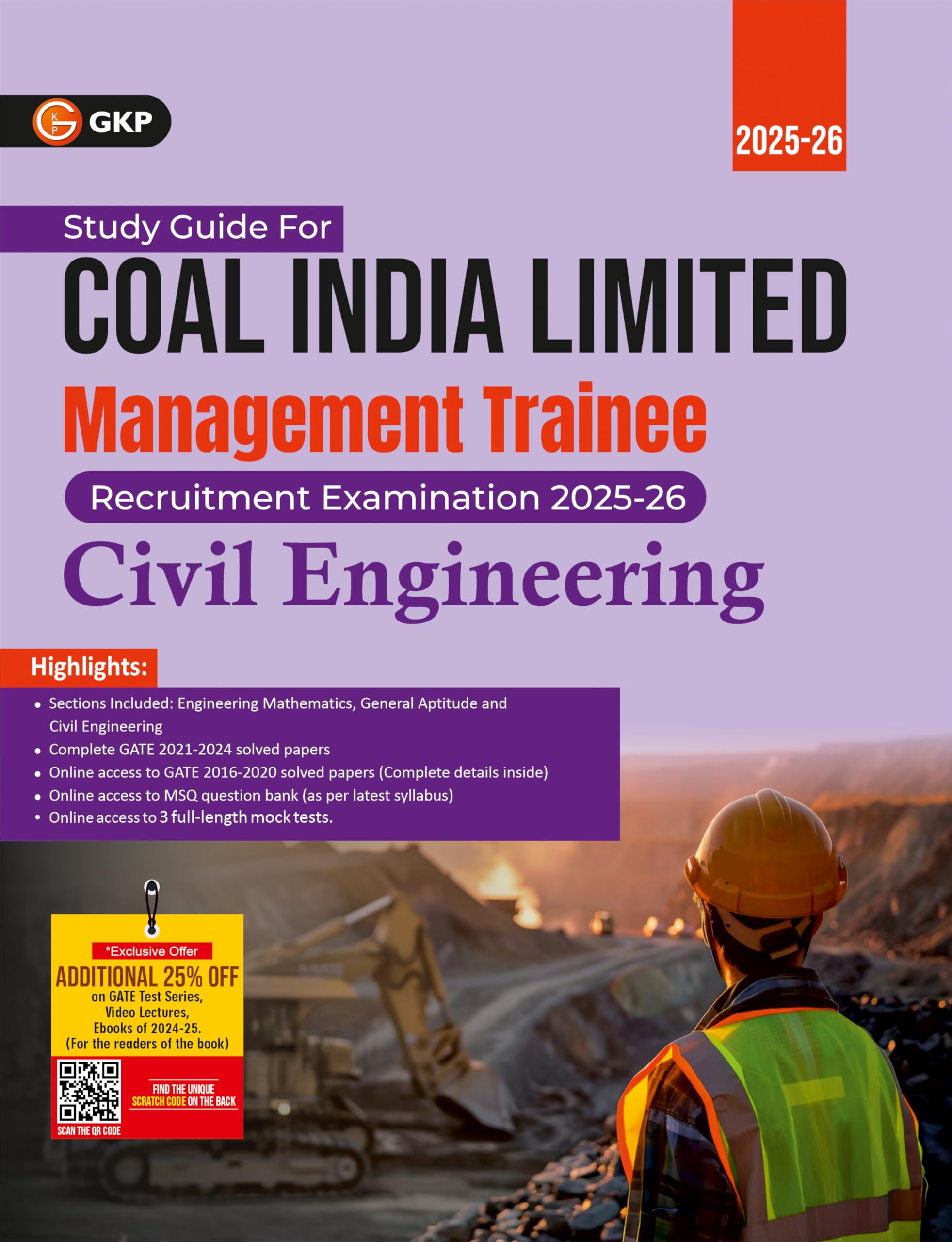 GKP Coal India Ltd. 202526 : Management Trainee  Civil Engineering  Guide (Includes CIL 2020 Solved Paper and GATE 202124 So