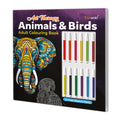 Art Therapy Animals and Birds Adult Colouring Book: Mindful coloring book, colouring for adults, Calming activity colouring book