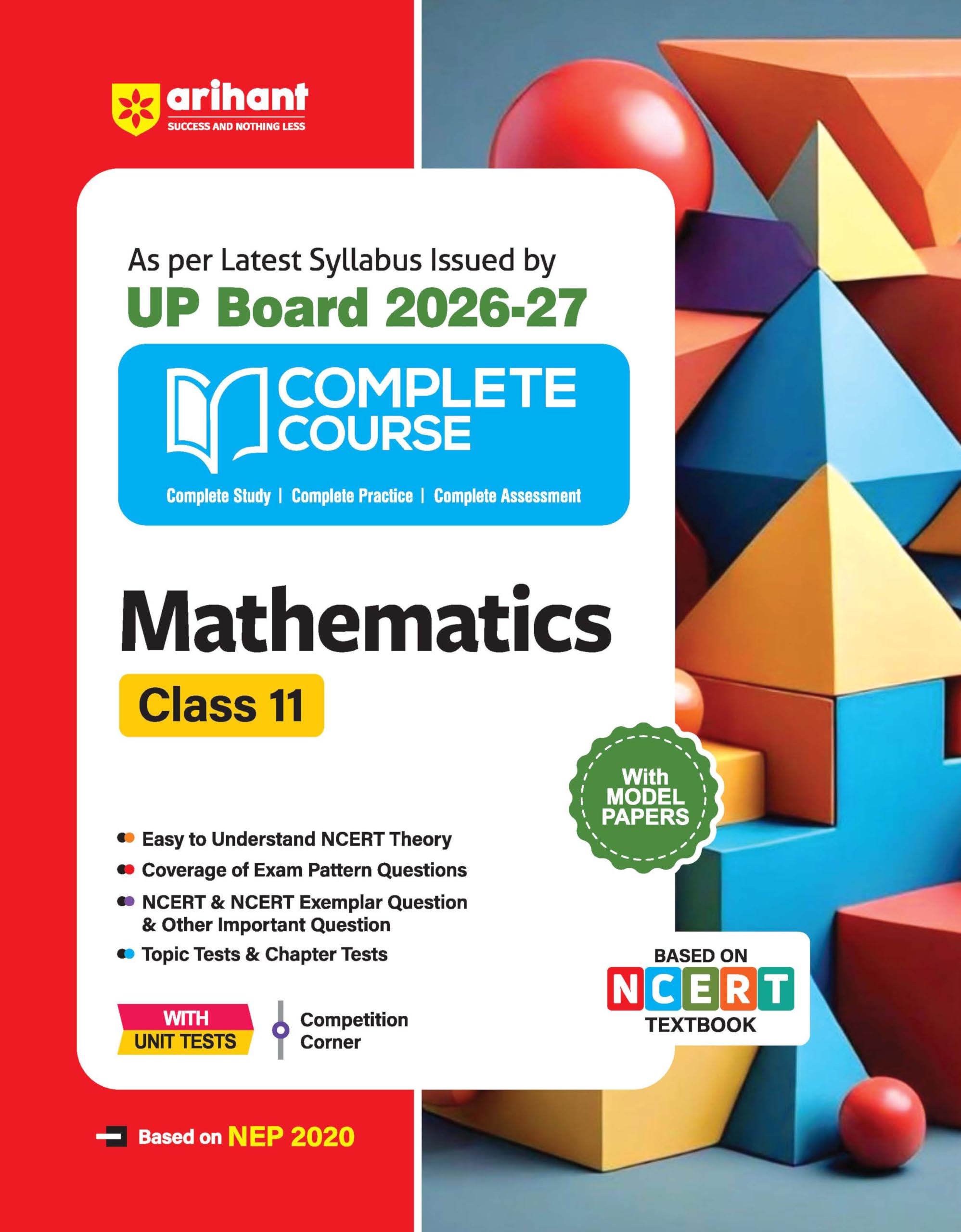 Arihant UP Board 202627 Complete Course Mathematics Class 11 | Based on NCERT Textbook | NEP 2020 | Chapter Tests, Topic Tests 