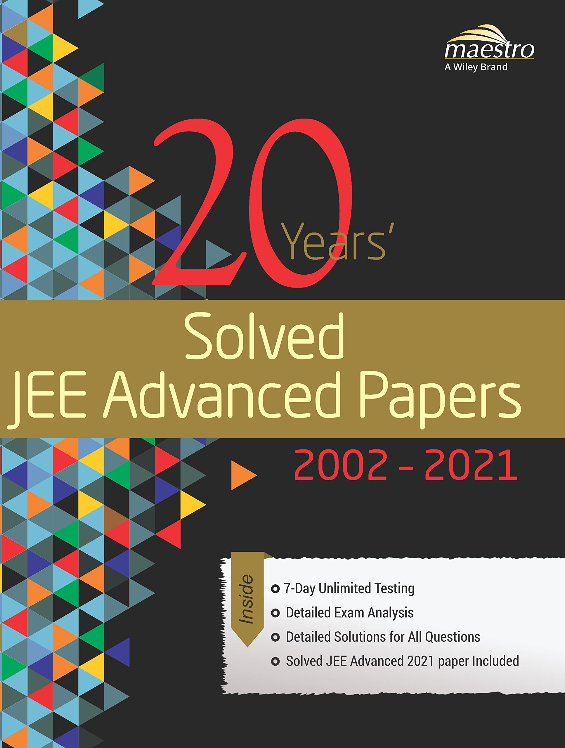 Wileys 20 Years Solved JEE Advanced Papers 2002  2021