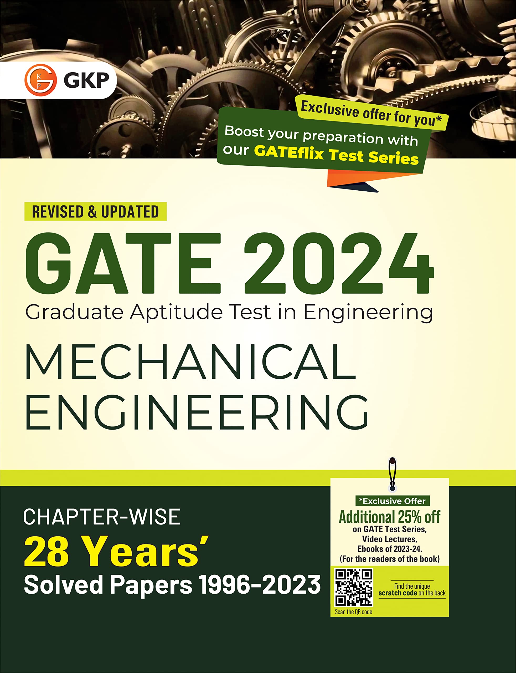 Gate 2024 : Mechanical Engineering  28 Years ChapterWise Solved Papers (19962023) By Gkp