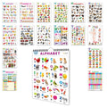 My First ALL IN ONE SPIRAL CHART : Early Learning Chart Book Collections, Chart Book With 16 Topics, gift for Kids