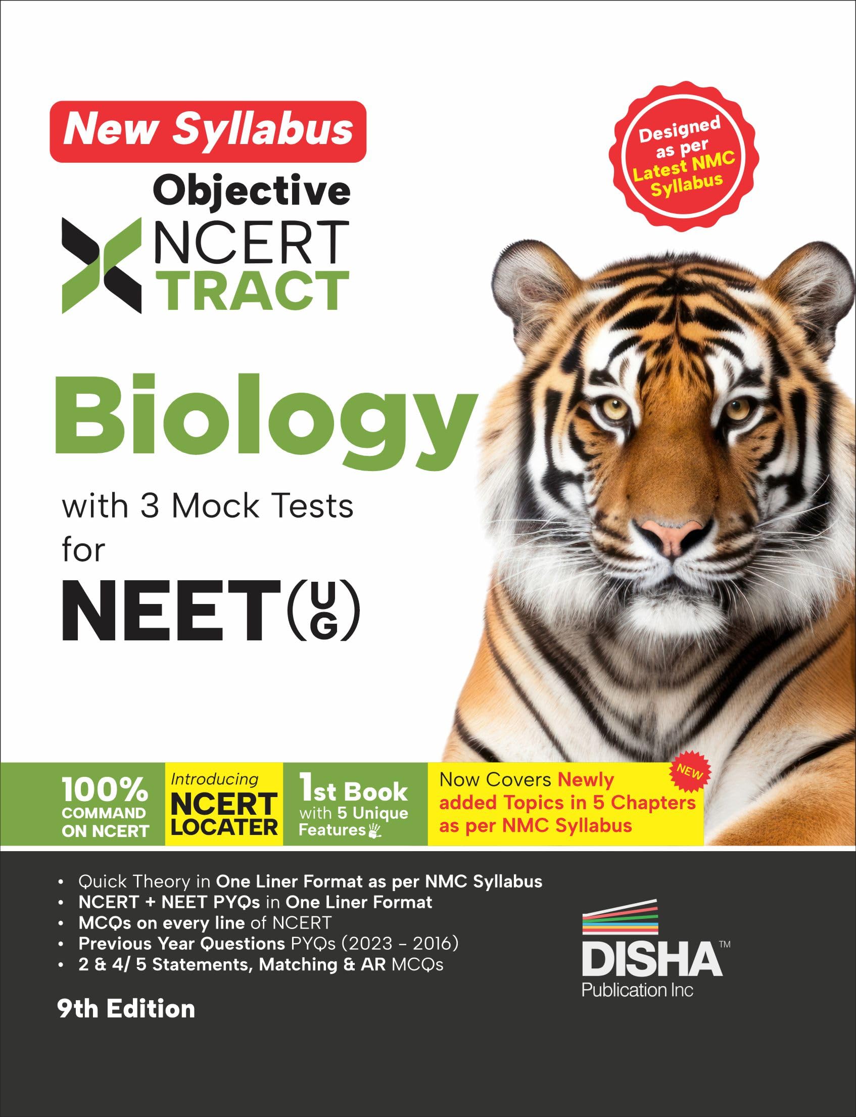 DishaS New Syllabus Objective Ncert Xtract Biology With 3 Mock Tests For Neet (Ug) 9Th Edition | One Liner Theory, Mcqs On Eve