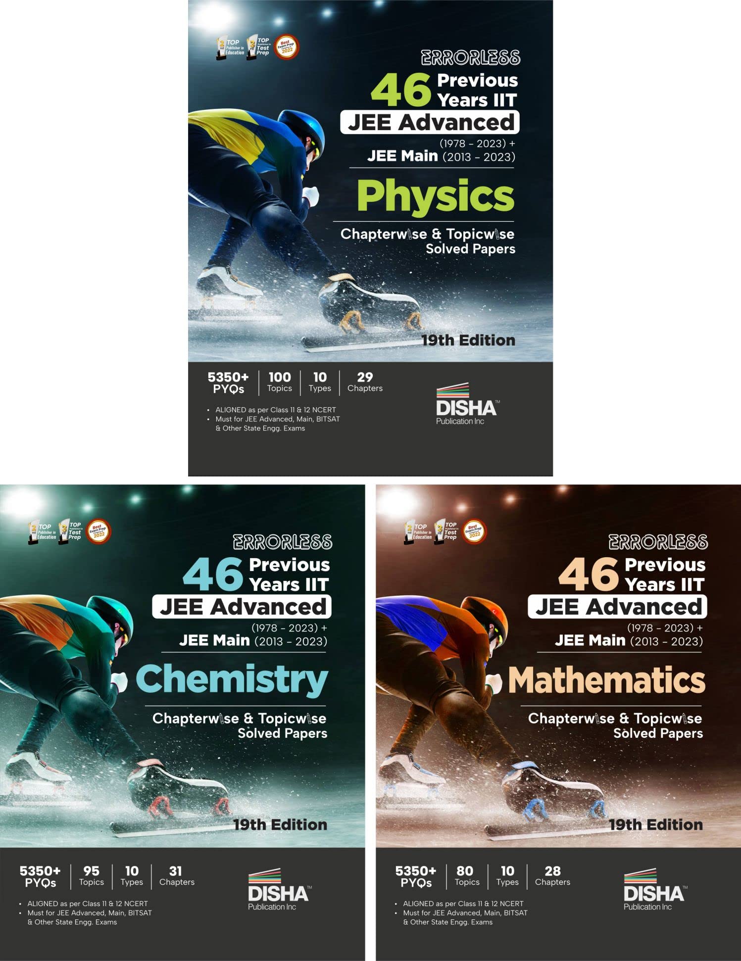 Errorless 46 Previous Years Iit Jee Advanced (1978  2023) + Jee Main (2013  2023) Physics, Chemistry & Mathematics Chapterwise