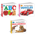 Early Learning Little Library Kids Toys Children Baby Books Set For 1 Year Old to 3 Year Old , Set of 3 Books  Alphabets, Vehic