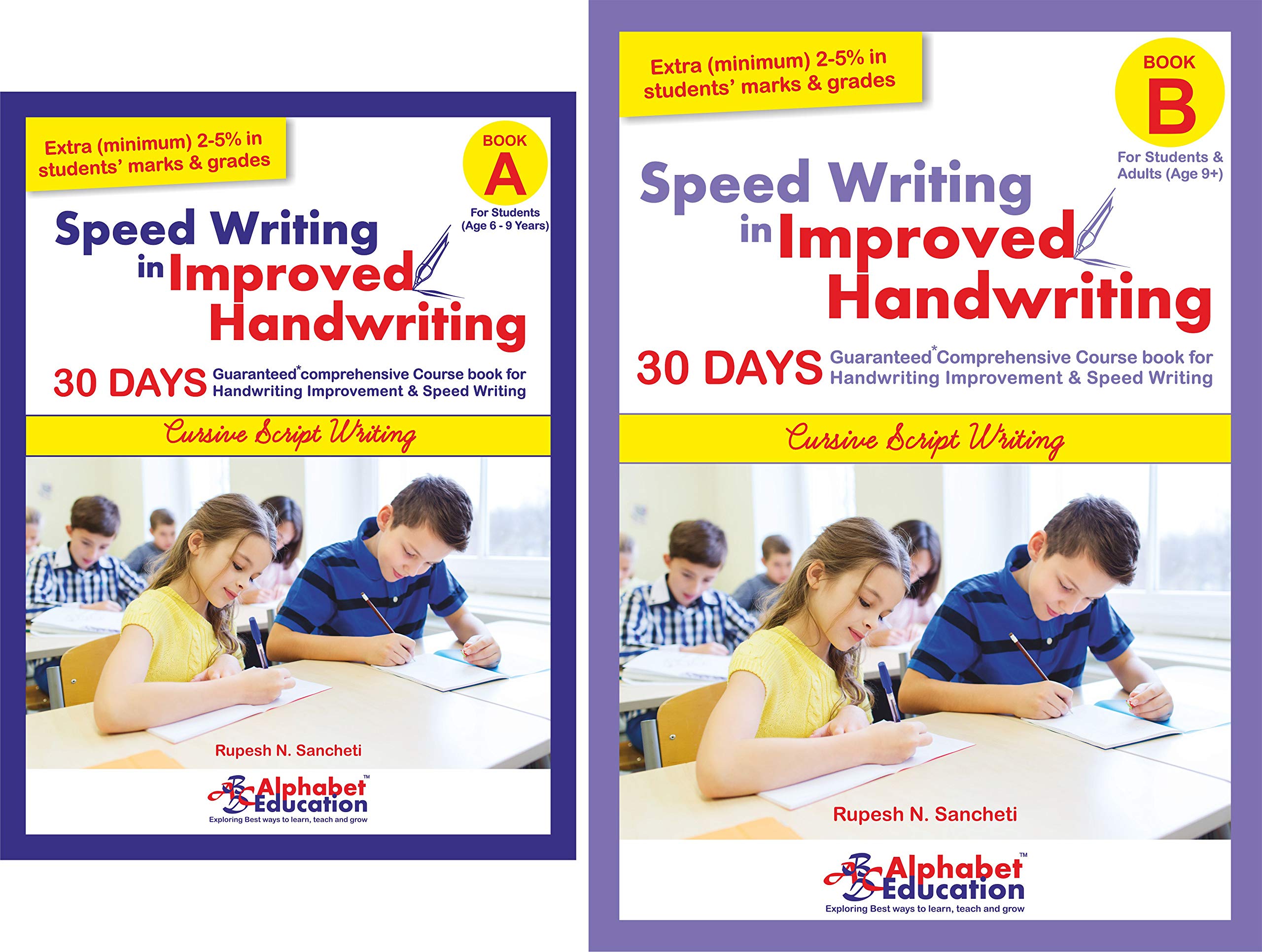 Cursive Writing Combo  Speed Writing In Improved Handwriting  Book A (For 69 Years) With Book B (For 9+ Years)  30 Days Hand