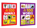 My First 100  Animals and Words : Vocabulary builder books, preschool knowledge pack, toddler language development, colourful 