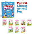 Toddlers learning library Activity bag : Activity book for kids, My First Picture Library Bag, Library Boxset of 8 Activity Book
