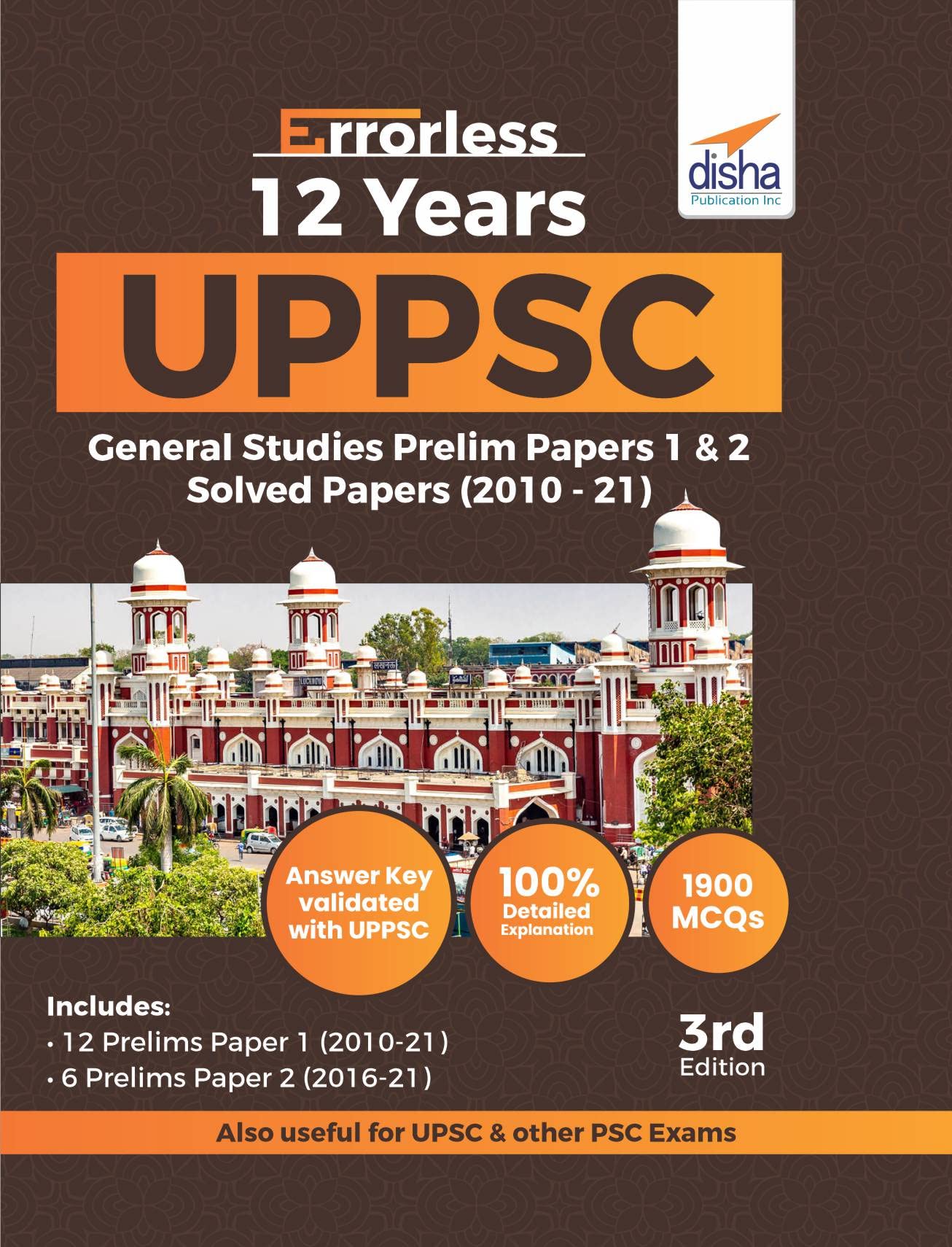 Errorless 12 Years Uppsc General Studies Prelim Papers 1 & 2 Solved Papers (2010  21) 3Rd Edition