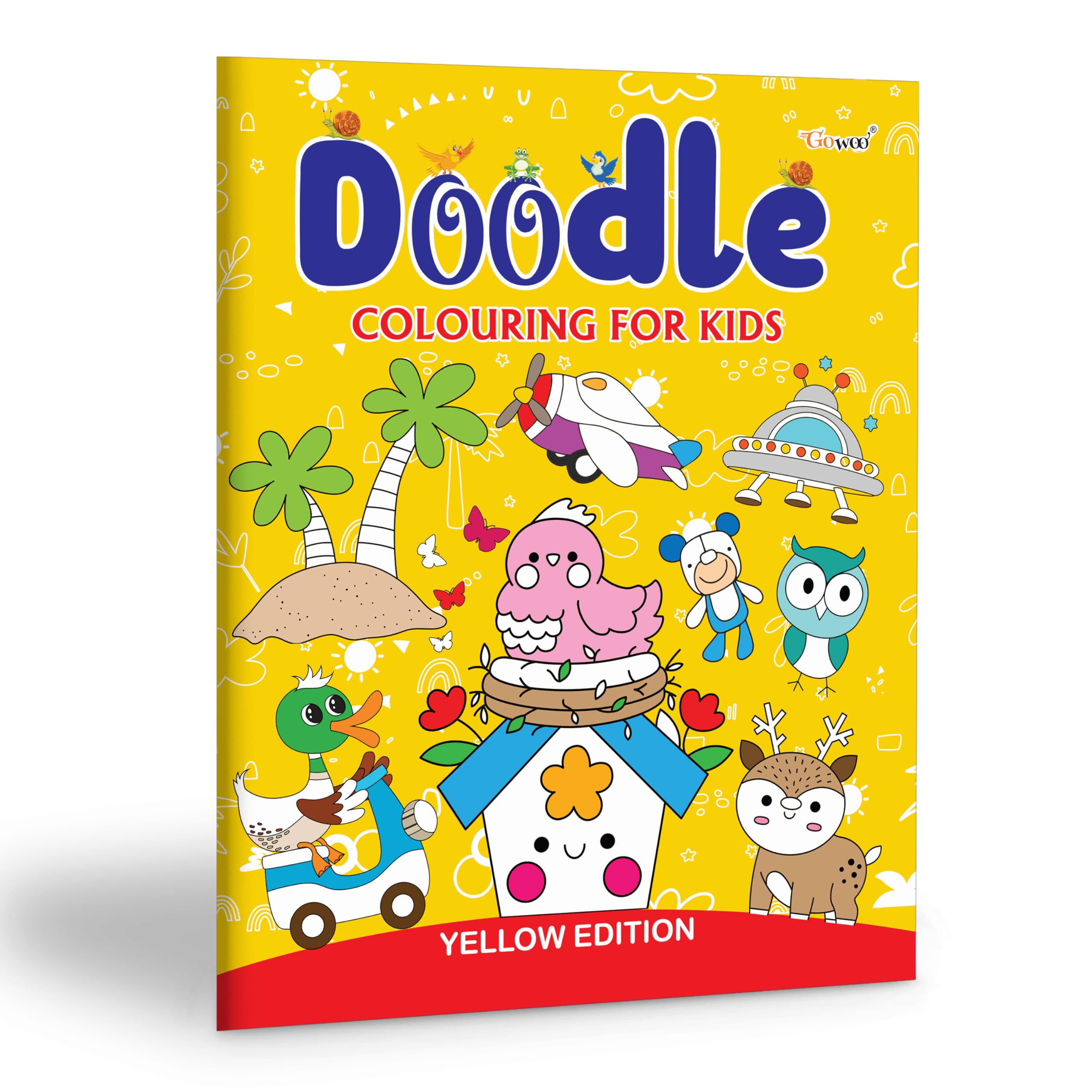 Doodle Colouring for kids  Yellow Edition : Creative colouring book for young kids, Children colouring book, Fun Learning Color