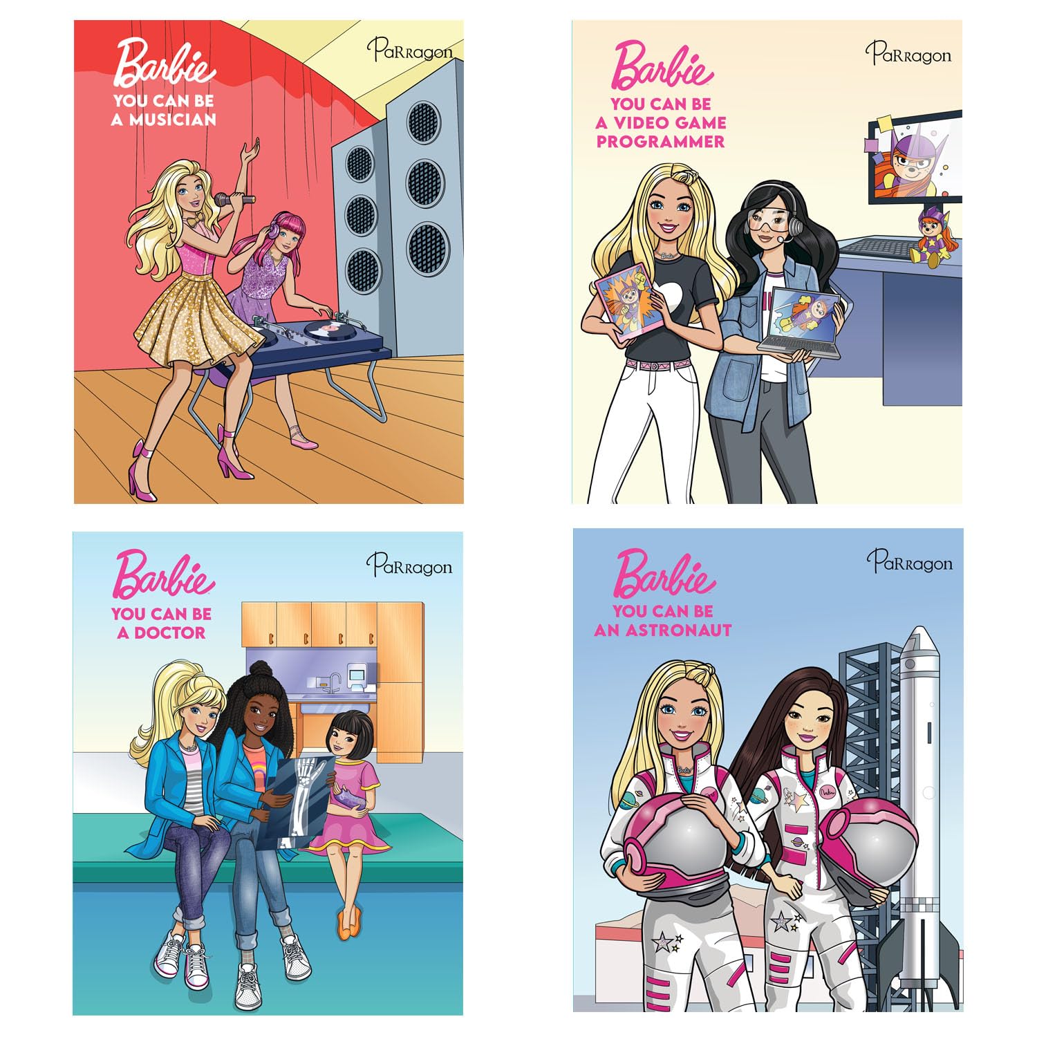Barbie You Can be Series (Set of 4 Books) Hardcover