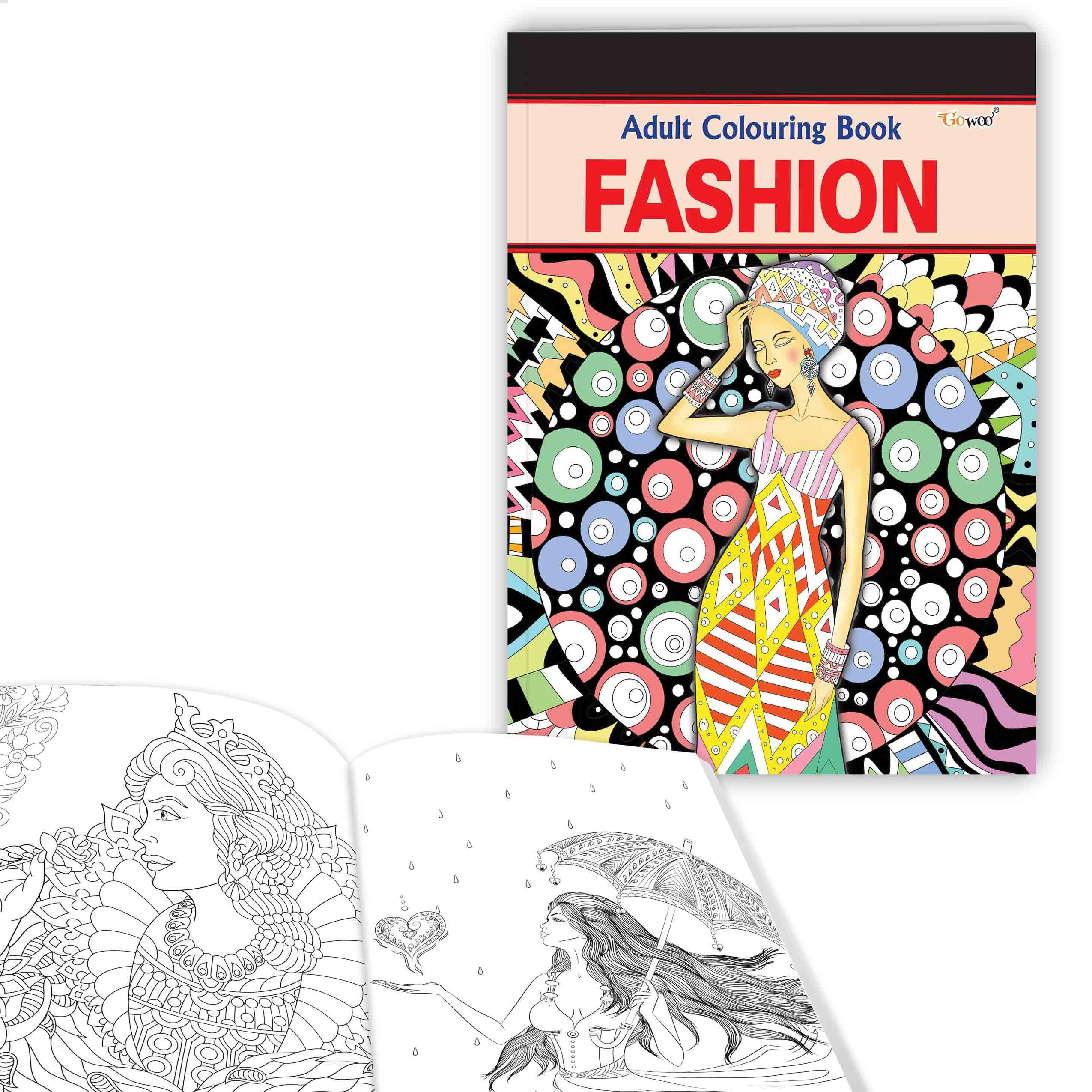 Fashion  Adult Colouring Book : Art Therapy for Adults, Elegant Coloring Book, Coloring Pages for creativity, Colouring Designs