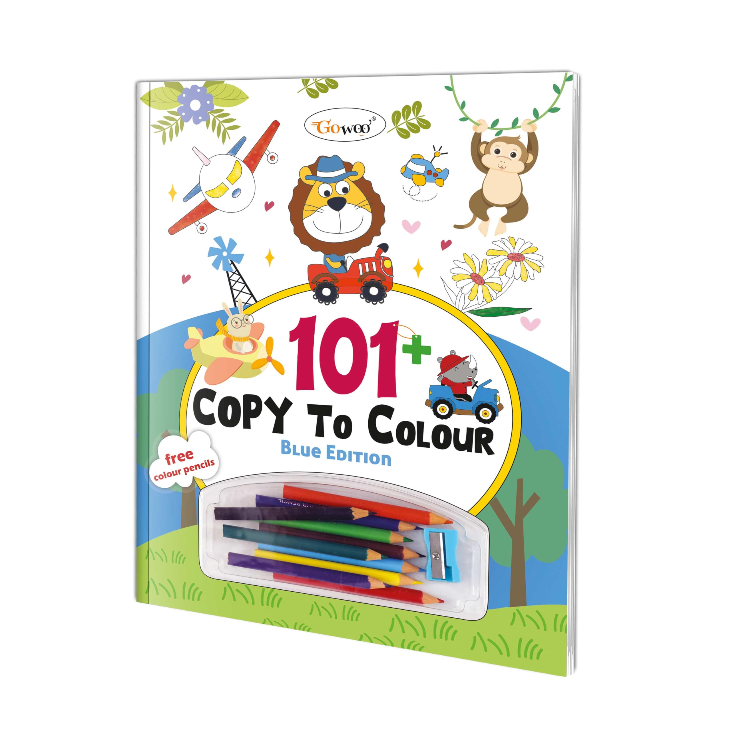 101+ Copy to Colour  Blue Edition: Creative Colouring Book for Kids, fun art activity for kids, creative colouring book for pr