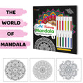 Calming Mandalas : Art Therapy Mandala Adult Coloring Book 1: Colouring book with 12 Sketch Pens, Beautiful Mandala Patterns and