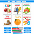 Early Learning Little Library for Toddlers  6 Book Set : ABC, Numbers, Fruits, Vegetables, Wild Animals, Birds, Pocket books for