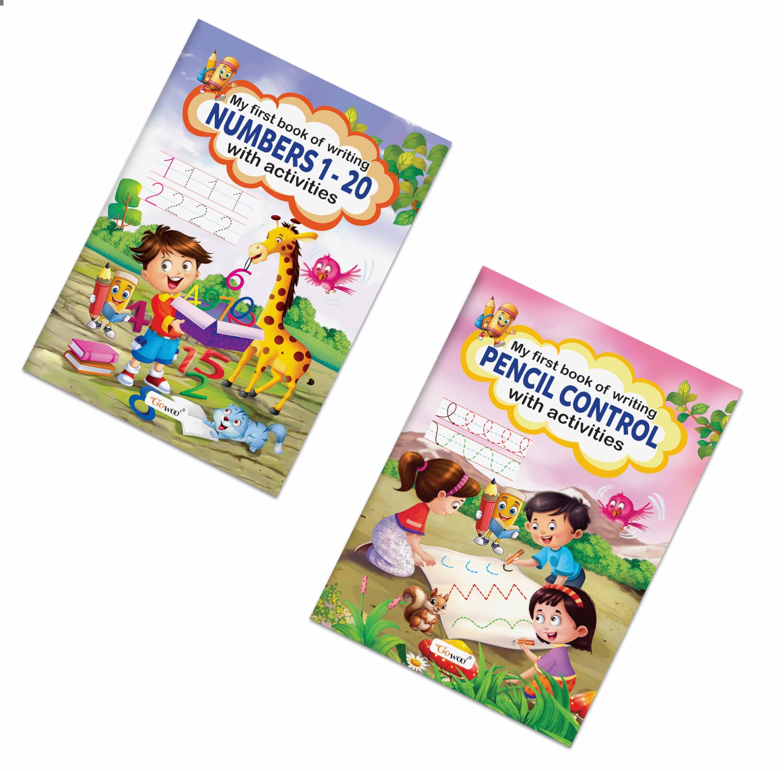 My First Book of Writing Pencil Control and Numbers 120 with activities : numbers tracing and colouring book, pencil tracing fo