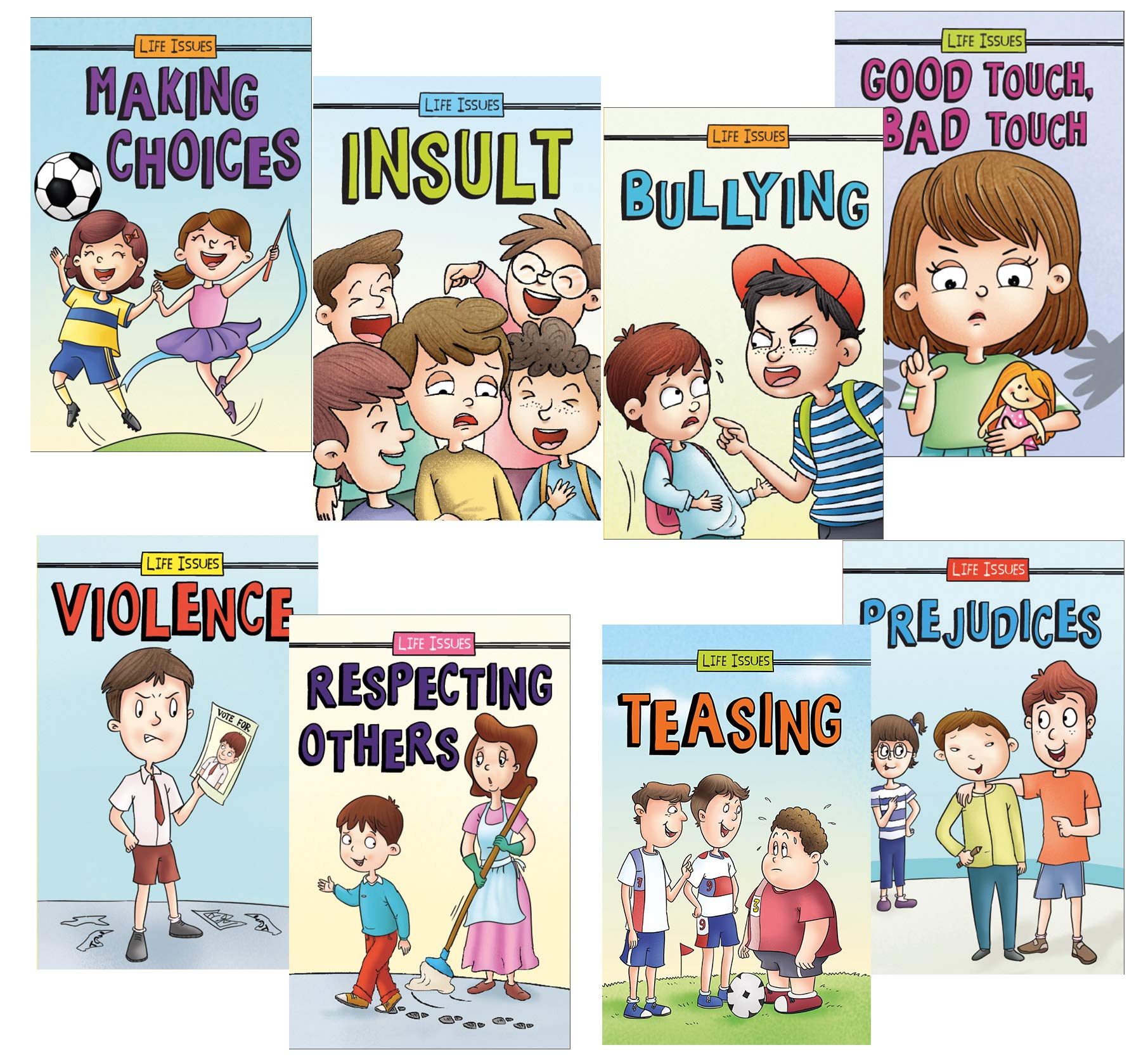 Set Of 8 Serious Life Issues Books For 4+ Year Old Children
