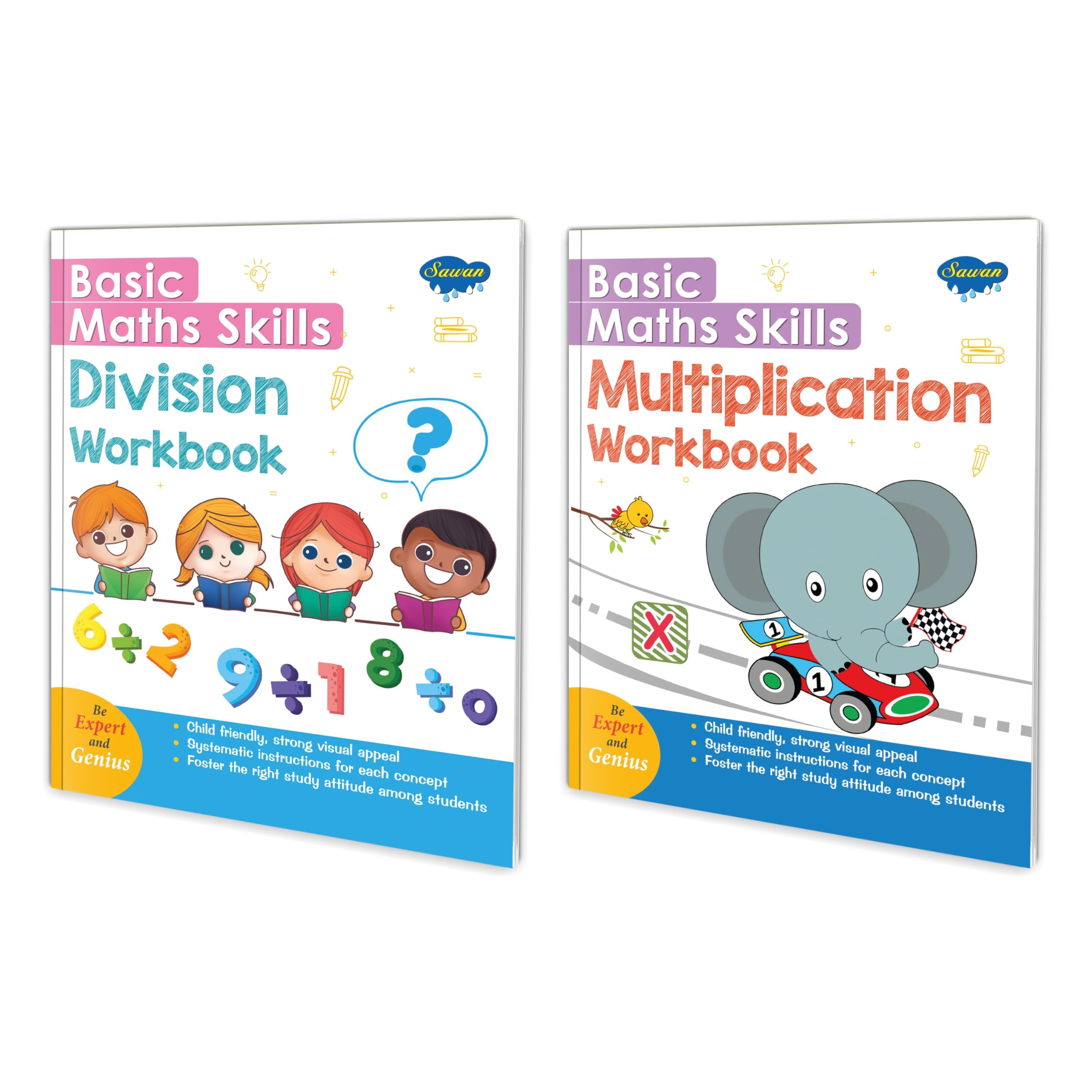 Basic maths skills workbook | set of 2 books | Multiplication ,Division | Arithmetic Marvels: Multiplication & Division Spectac