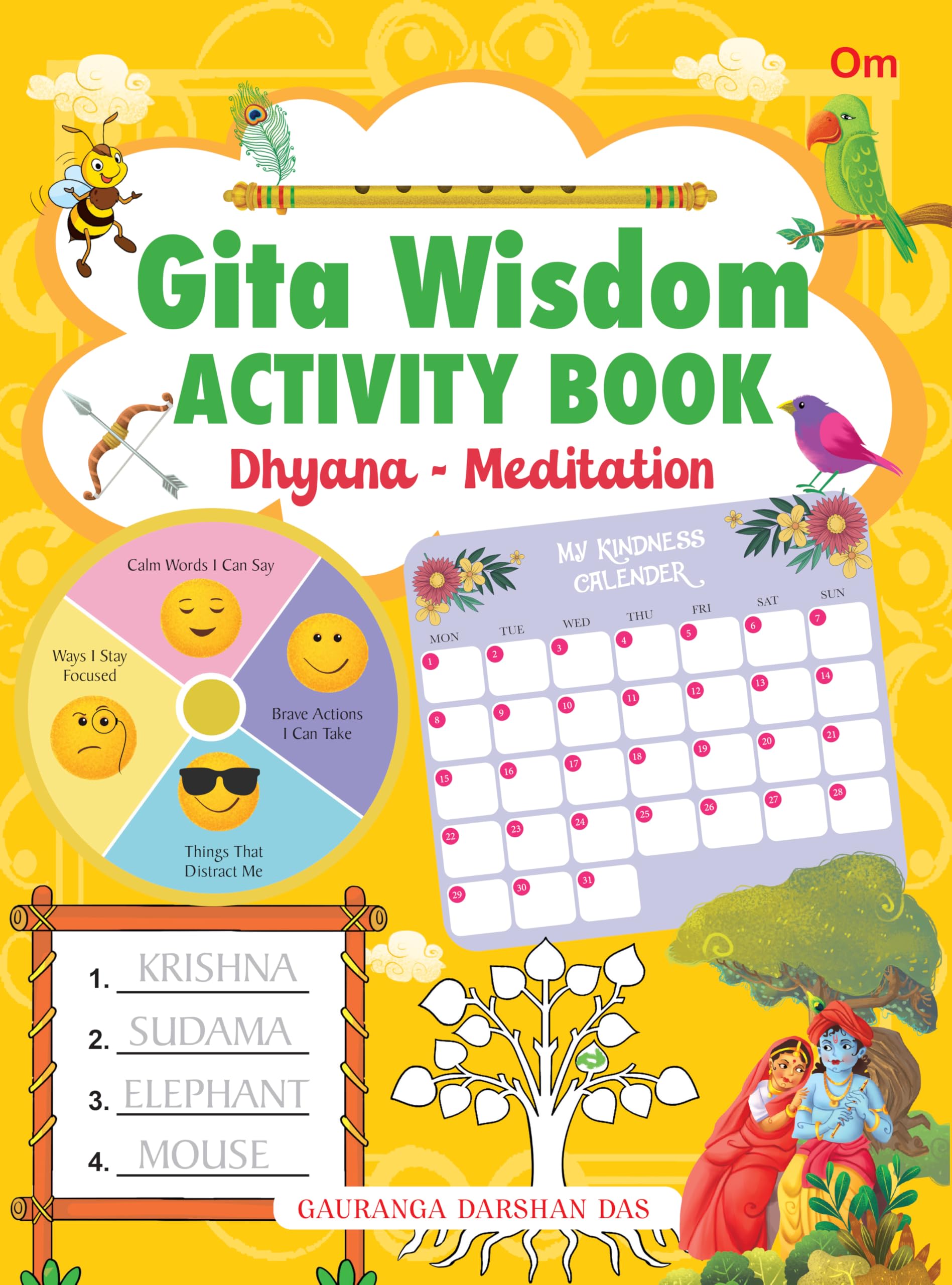 Dhyana  Meditation: Gita Wisdom Activity Book by Gauranga Darshan Das | Fun Activities
