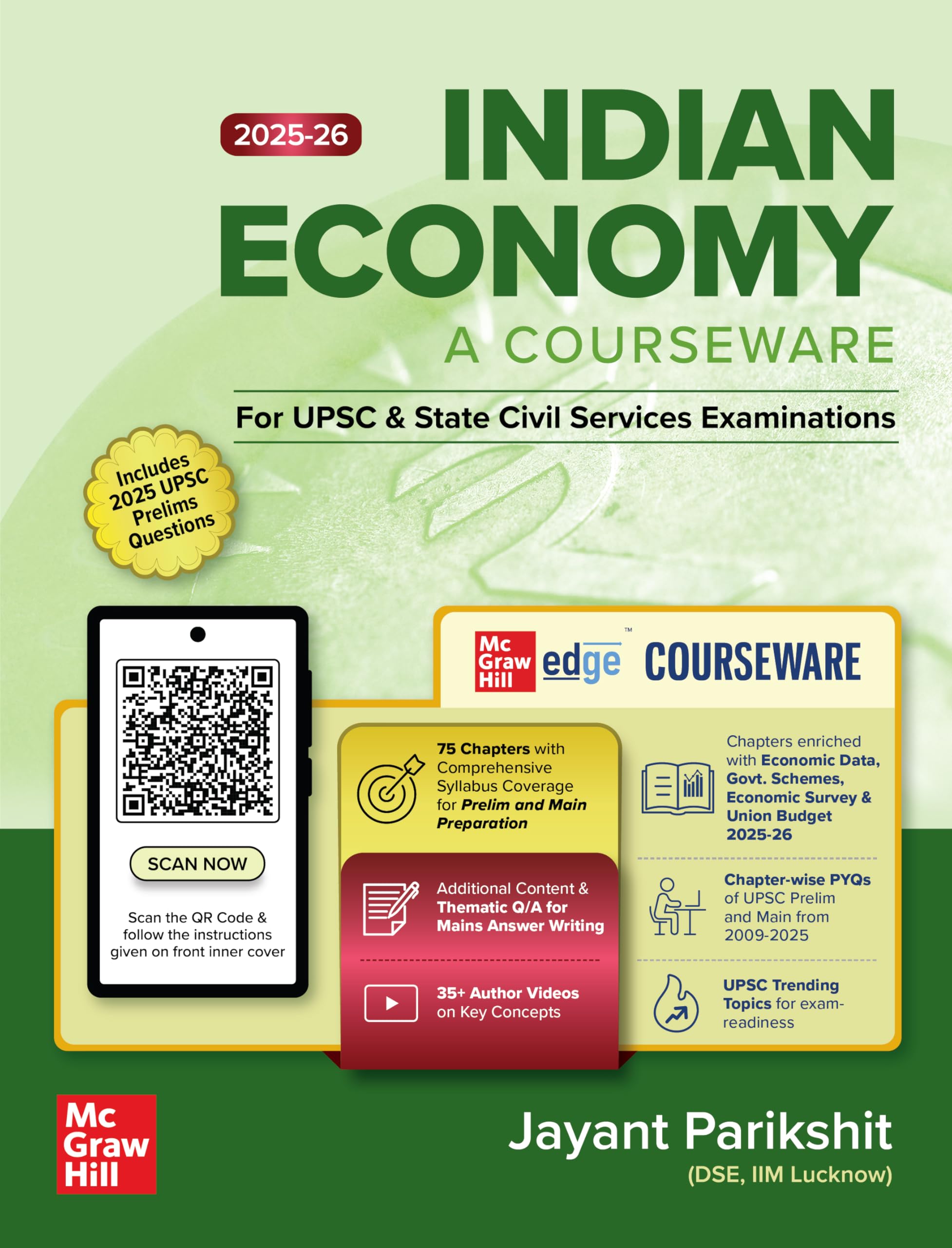 Indian Economy Courseware by Jayant Parikshit for UPSC 2026 | 35+ Author Videos | Chapterwise PYQs of UPSC Prelims & Mains (200