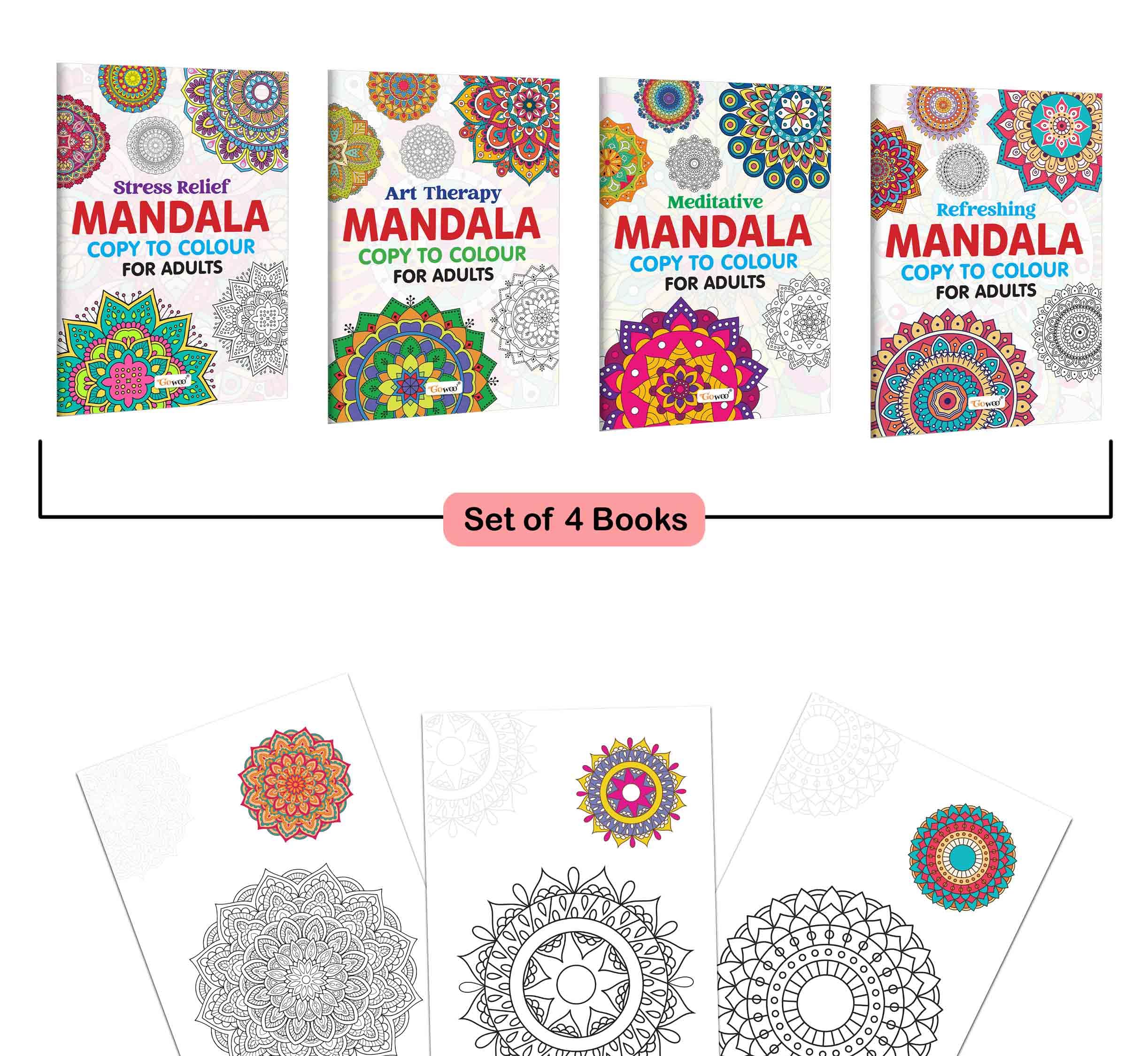 Stress Relief, Art Therapy, Refreshing  Mandala Copy to Colour for Adults and More  Mandala Art for Adults, Relaxing Colouring