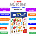 My First All in One (EnglishHindi) Can be Wiped Clean : All in one kids learning book, Educational wipe clean book for kids, A
