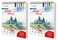 A4 Premium Sketch Book : Set of 2 Top SpiralBound Art Notebooks, 36 sheets book, 140 GSM Paper For Drawing, Painting And Sketch