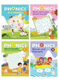 Phonics Reader (Set of 4 Books)  Alphabet Sounds, Short and Long Vowel Sounds, Word Families, Blends and Digraphs  Activity Bo