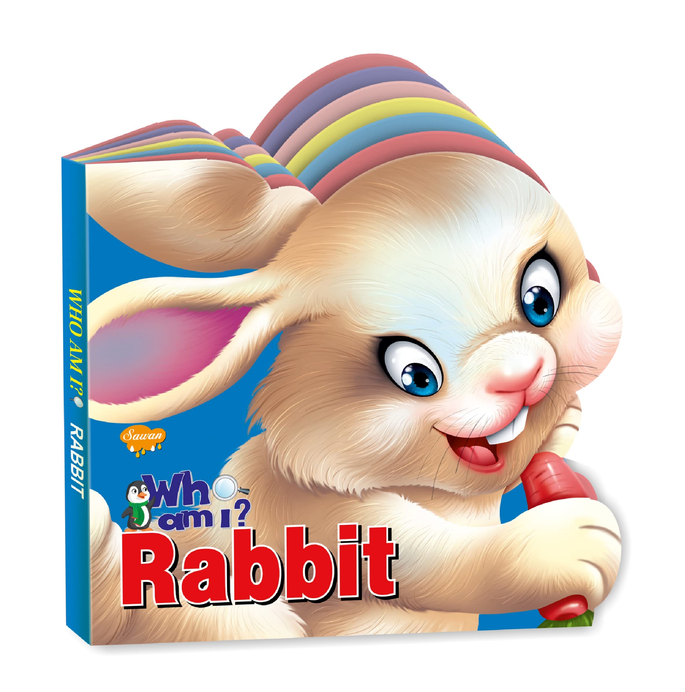 Sawan Presents Who Am I Rabbit | DieCut Shape BoardBook