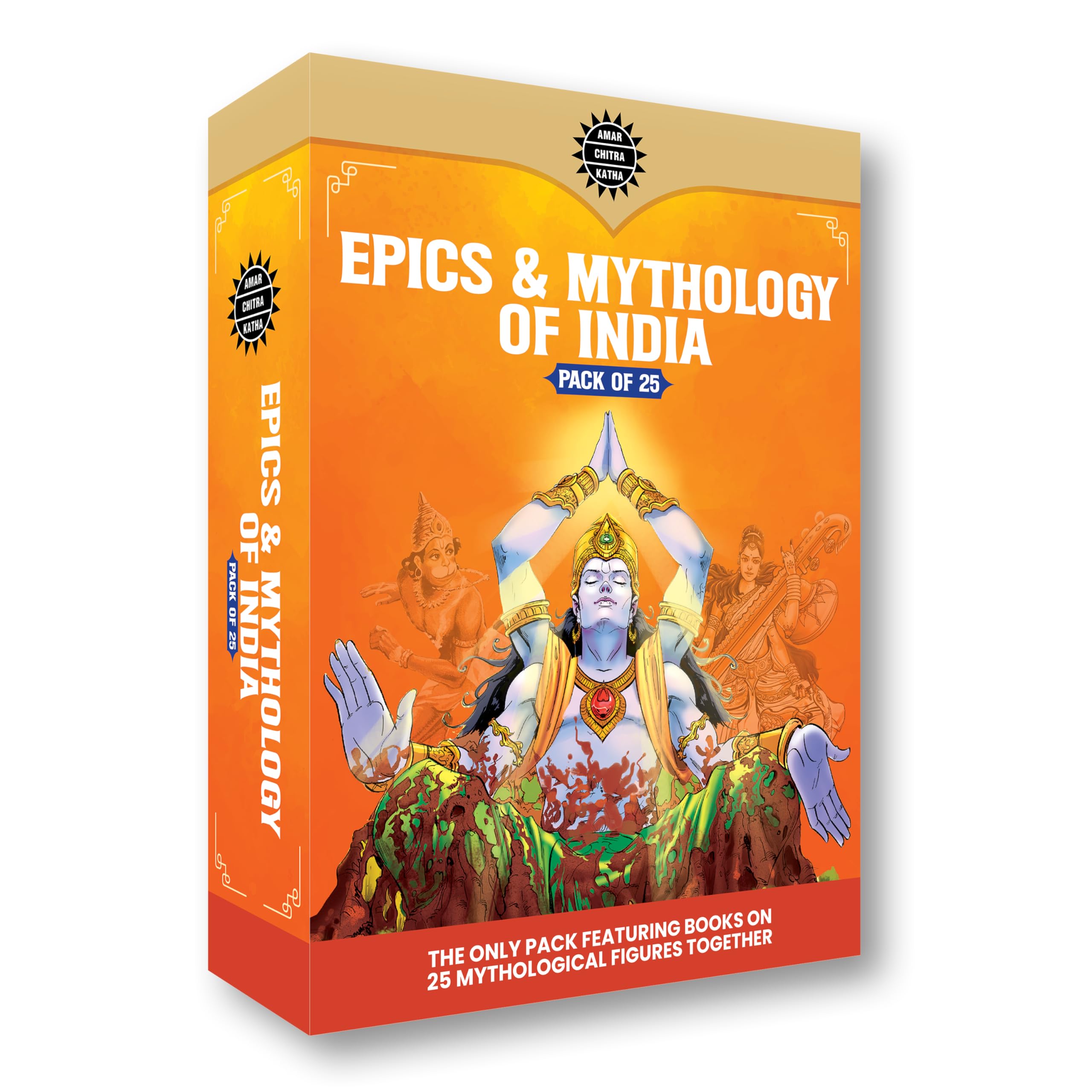 Epics & Mythology Pack Of 25 | Indian Mythology, History & Folktales | Cultural Stories For Kids & Adults | Illustrated Comic Bo