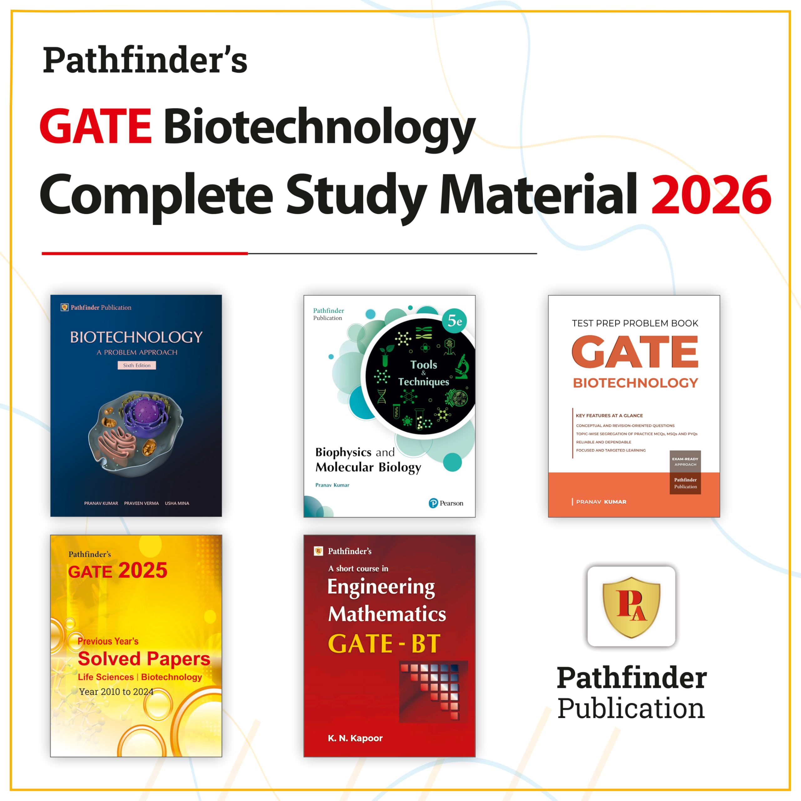 Pathfinder Academy GATE Biotechnology Five Book Combo Set