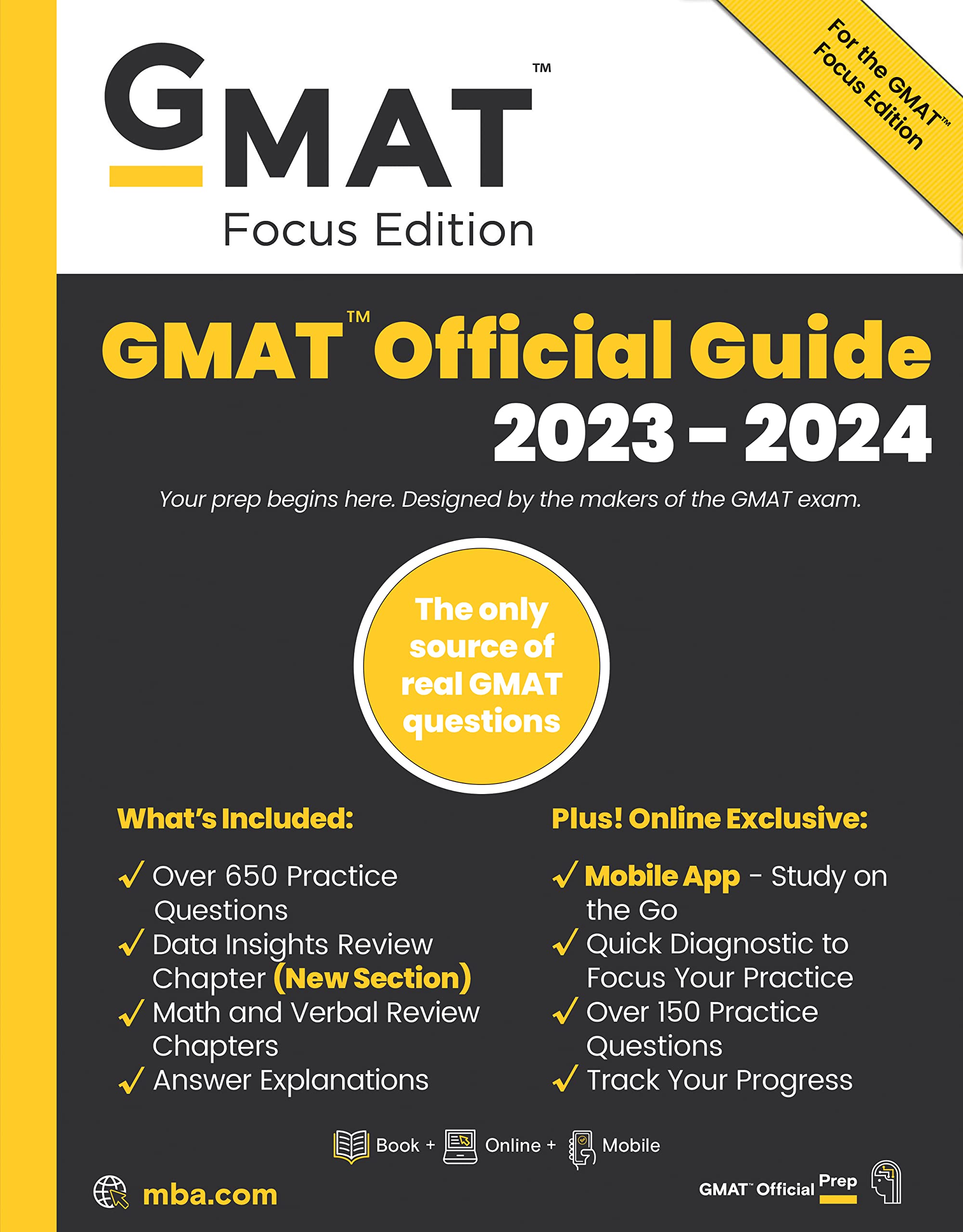 GMAT Official Guide 20232024, Focus Edition: Includes Book + Online Question Bank + Digital Flashcards + Mobile App (GMAT Offic