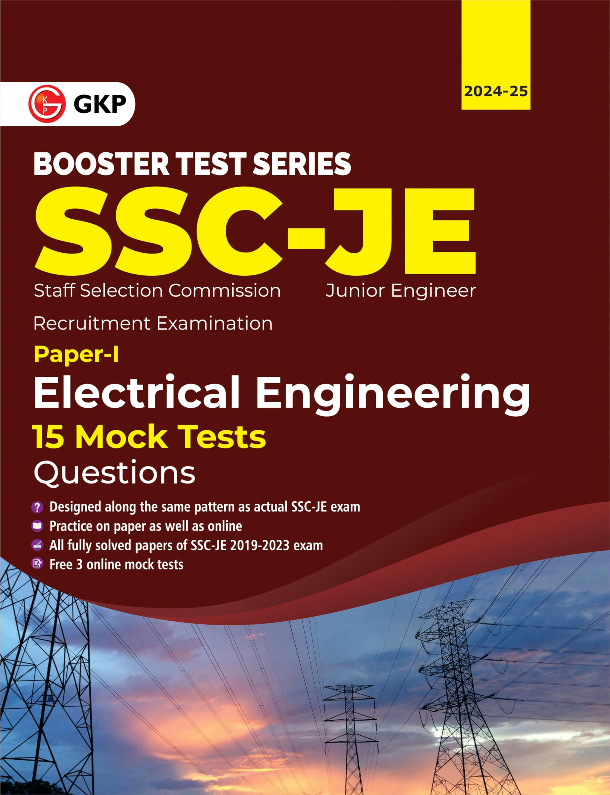 Gkp Ssc 2024 : Booster Test Series  Je Paper I  Electrical Engineering  15 Mock Tests (Includes 20192023 Papers)