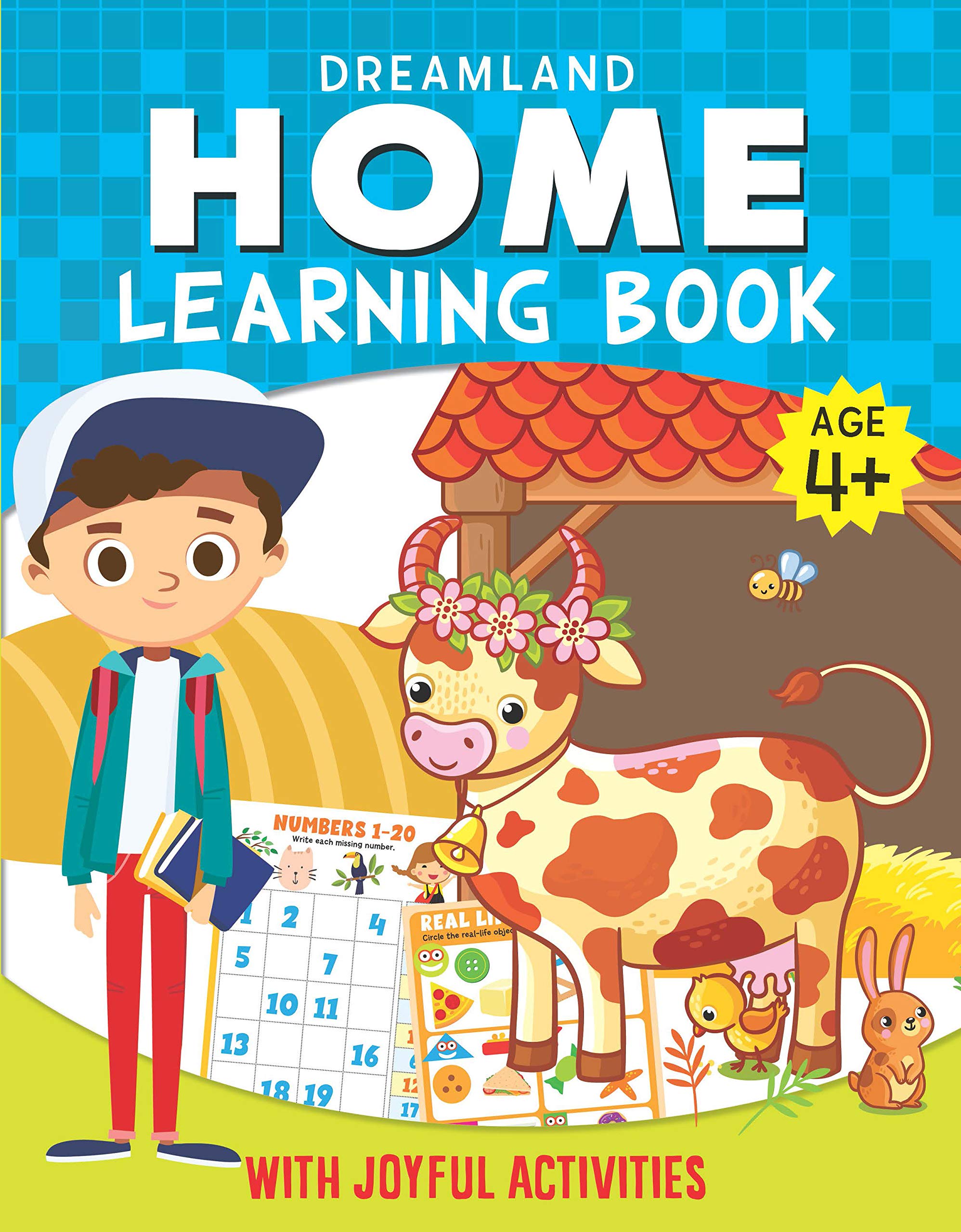 Home Learning Activity Book for Kids Age 4+ | Preschool & Kindergarten Activity Workbook with CVC Words, Rhyming Words, Reading 