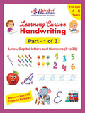 Learning Cursive Handwriting  Part 1 Of 3  Lines, Capital Letters And Numbers (0 To 20)  Workbook For Age 4 To 6 Years