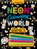 Animals Neon Colouring World Book for Kids Age 47 Years with Free Neon Pens | Creative Animal Coloring Book to Develop Fine Mot