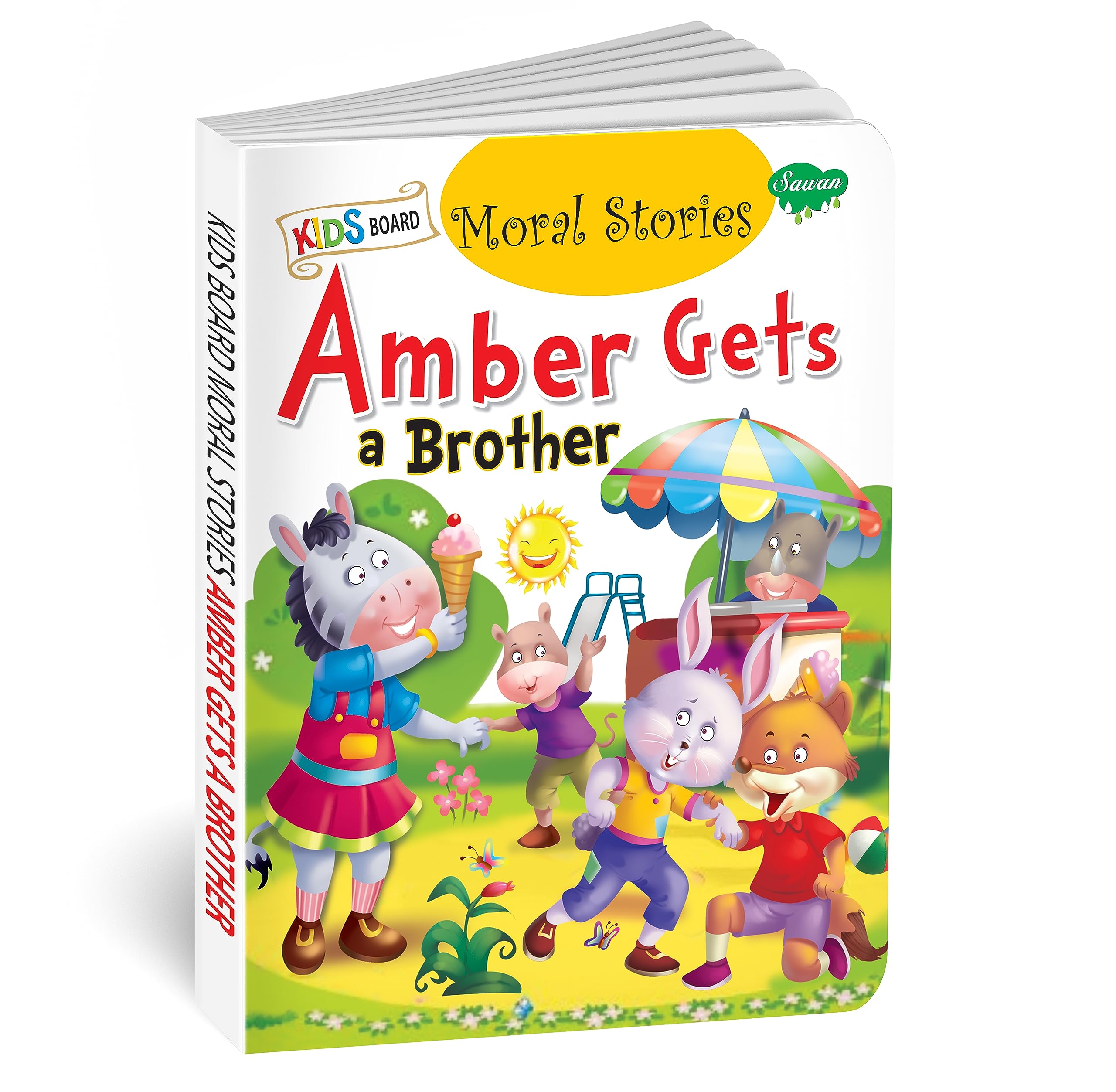 Amber Gets A Brother | Kids Board Moral Story Book For Kids By Sawan