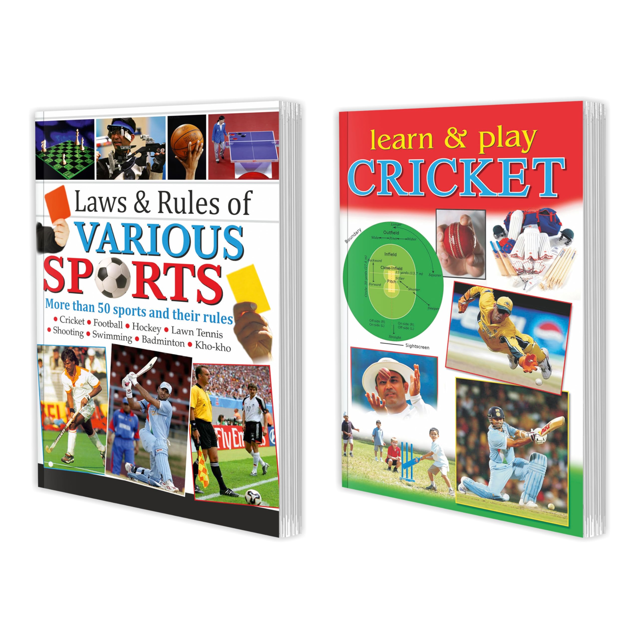 Learn & Play Cricket And Laws & Rules Of Various Sports By Sawan | Set Of 2 Books
